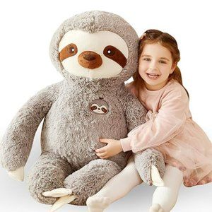 IKASA Large Sloth Stuffed Animal - 30 inches